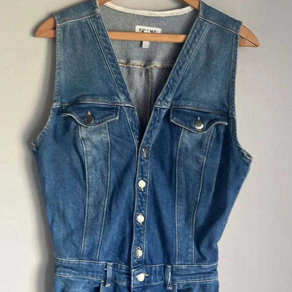 Frame le slender denim jumpsuit - Picture 5 of 11